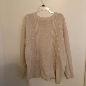 UO BDG cream chunky knit sweater size large